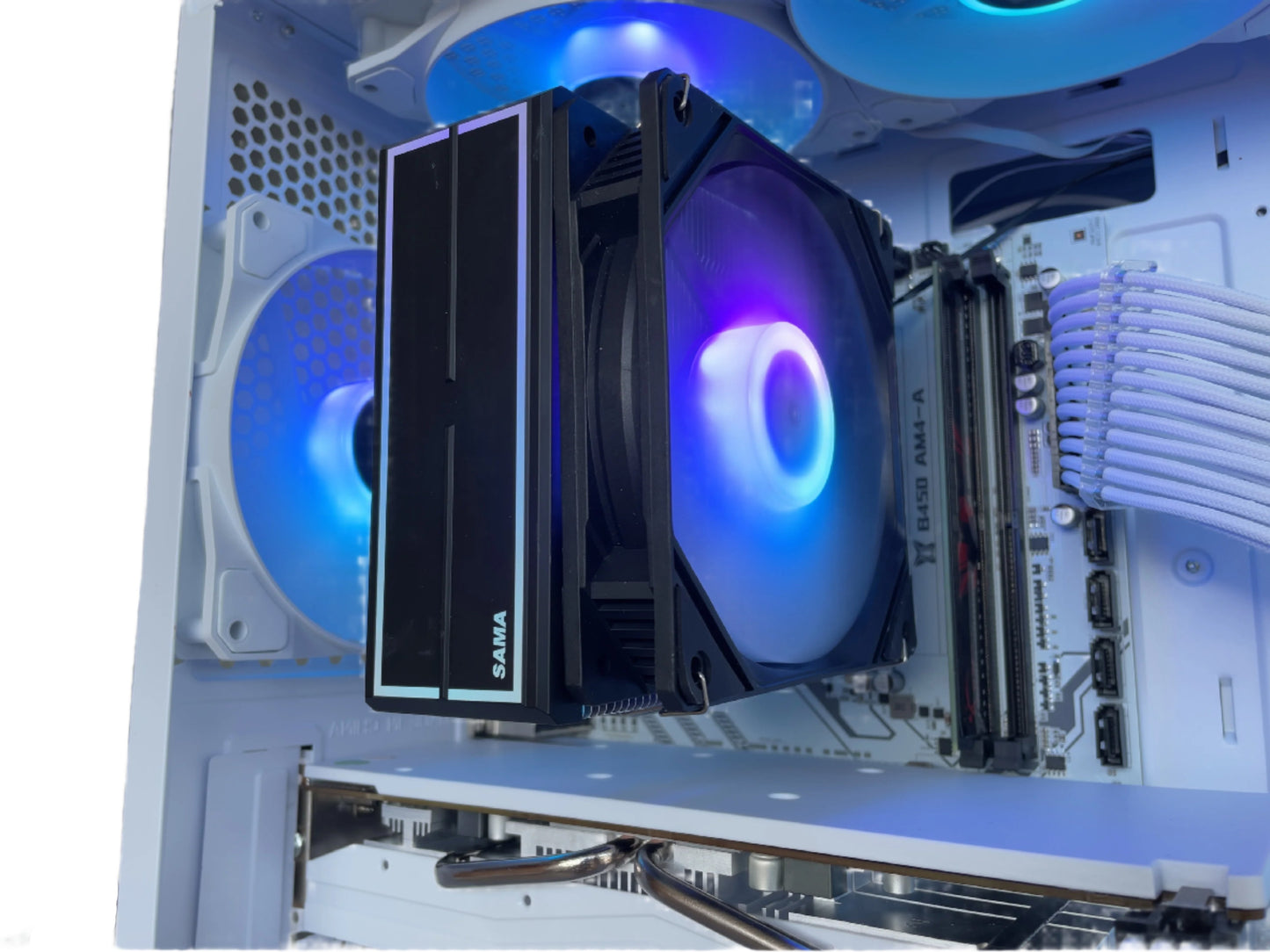 Xigmatek Cubi M Blanc (6 ventilateurs ARGB avec modes d'éclairages avec télécommande)