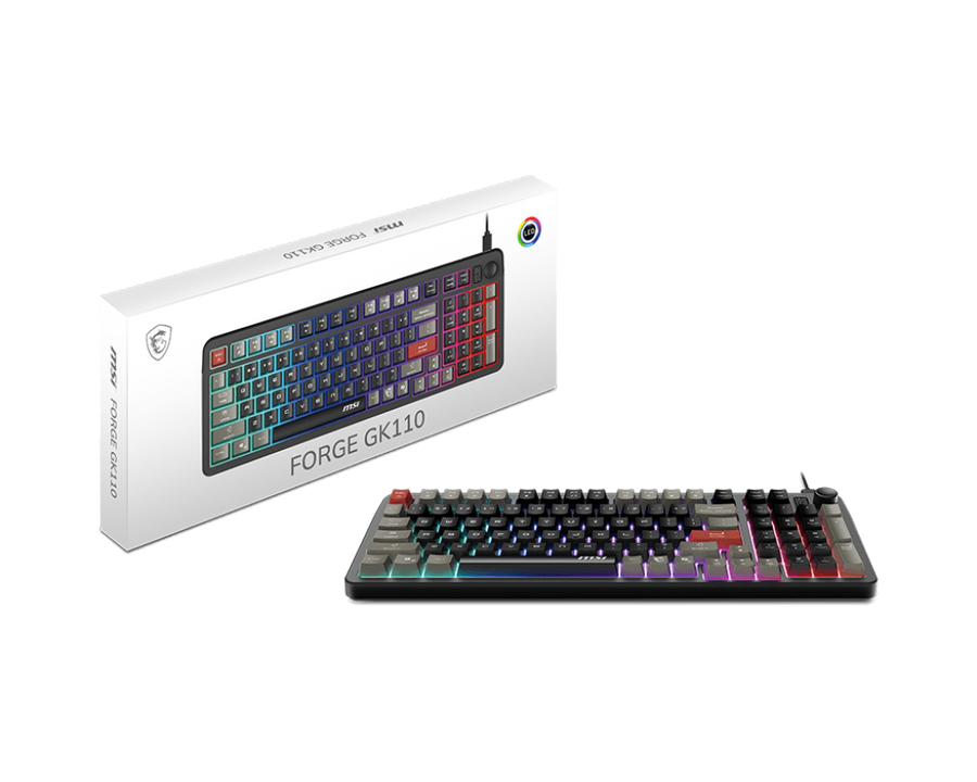 Clavier filaire AZERTY MSI Forge GK110 RGB