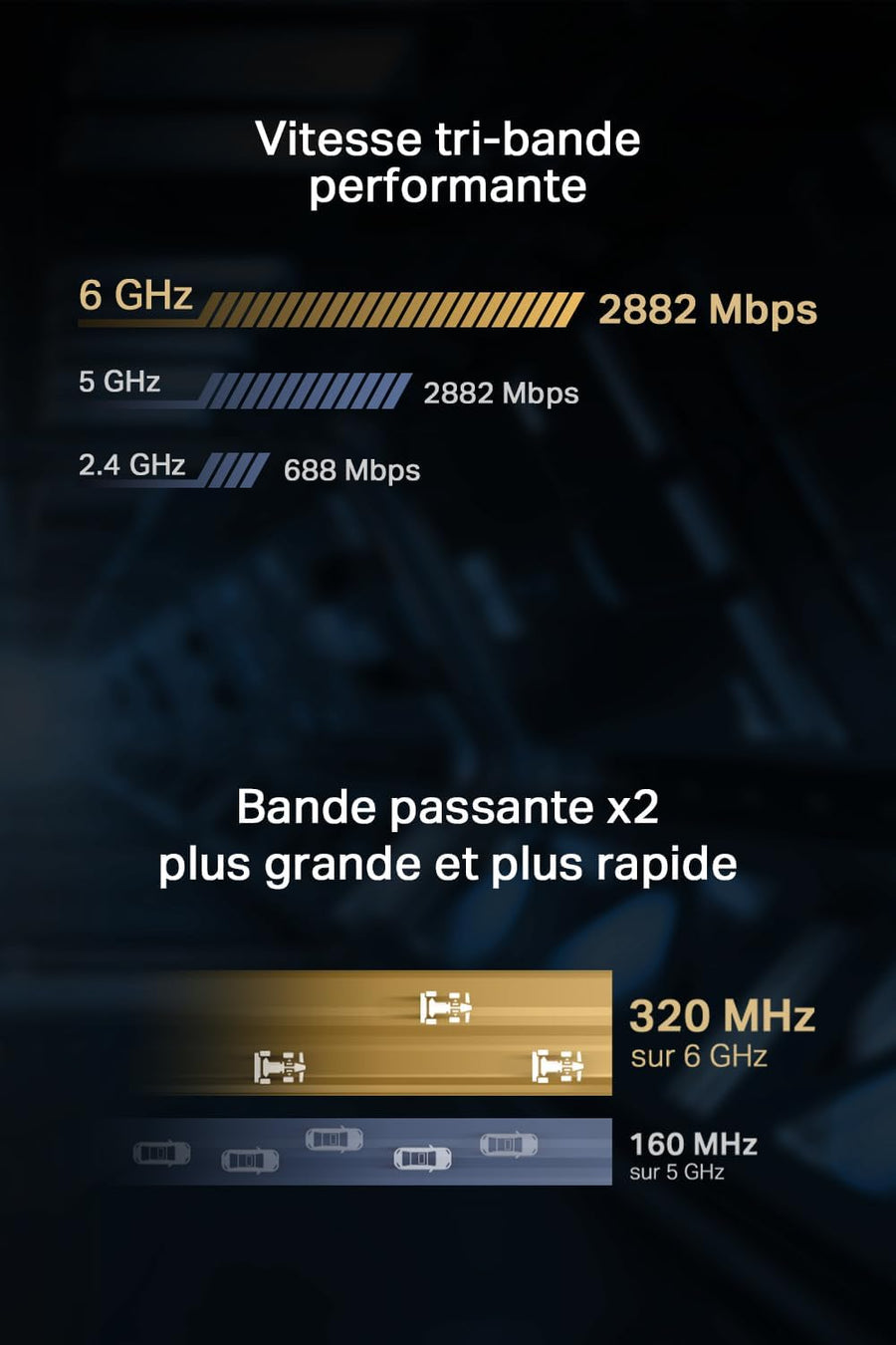 Carte PCie TP-Link WiFi 7 Carte WiFi PCIe BE6500 Archer TBE400E +  Bluetooth 5.4