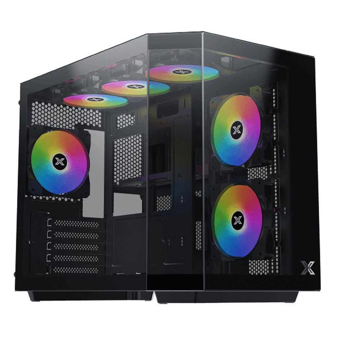 Boîtier Xigmatek Cubi M Noir - plusieurs modes d'éclairages + Télécommande