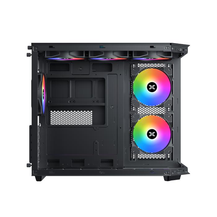 Boîtier Xigmatek Cubi M Noir - plusieurs modes d'éclairages + Télécommande