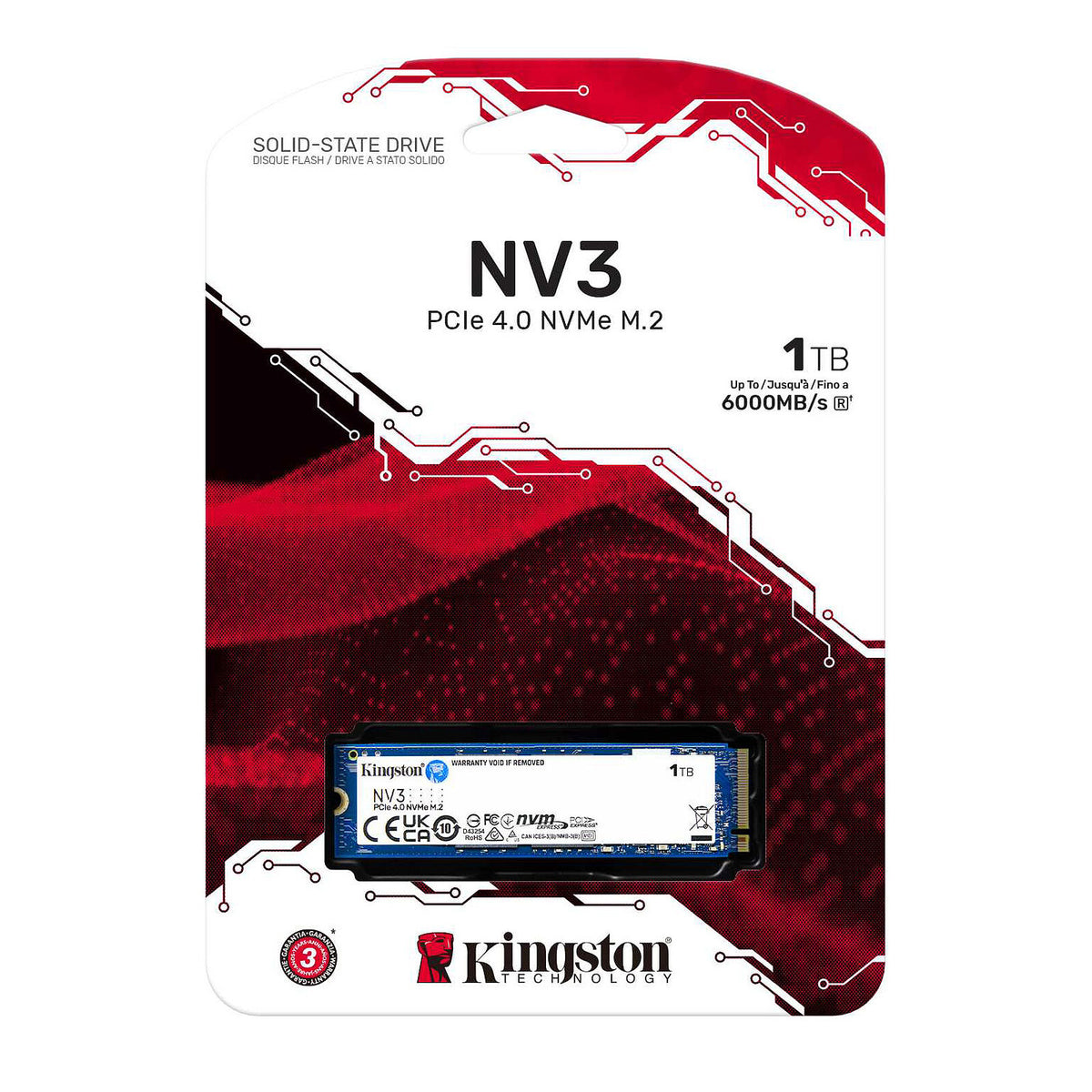 M.2 NVMe SSD 1TB Verbatim VI 3000 write speed 2200MB/s and read 3100MB/s