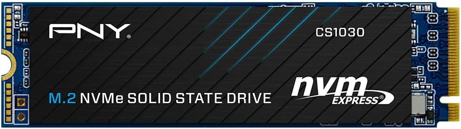 M.2 NVMe SSD 500Go PNY CS1030 vitesse d'écriture/ de lecture jusqu'à 2000mo/s