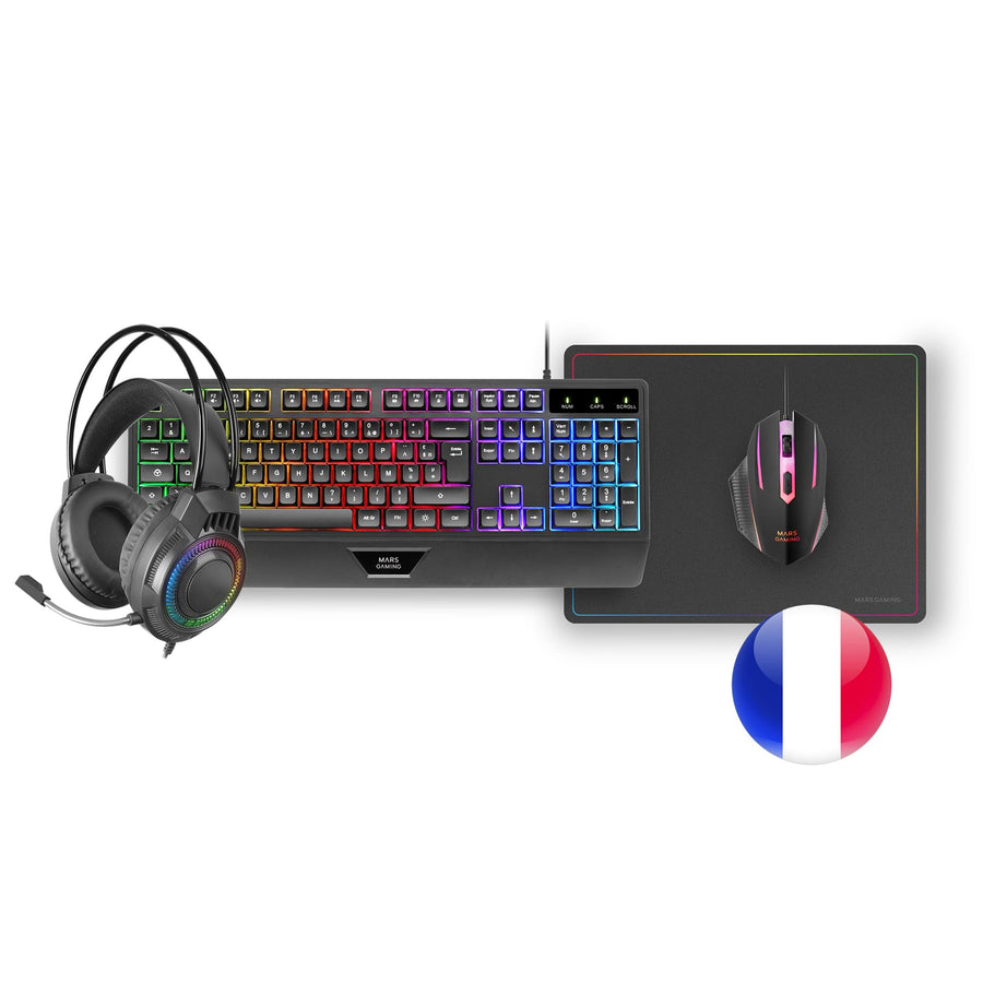 Combo Gaming AZERTY 4-en-1 MCP124 PRO Mars Gaming