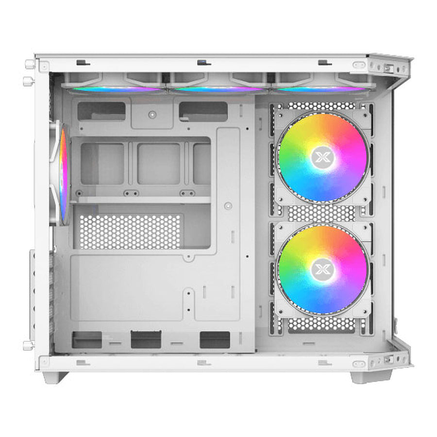 Boîtier Xigmatek Cubi M Arctic - plusieurs modes d'éclairages + Télécommande