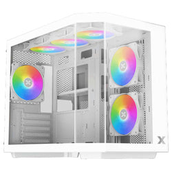 Boîtier Xigmatek Cubi M Arctic - plusieurs modes d'éclairages + Télécommande