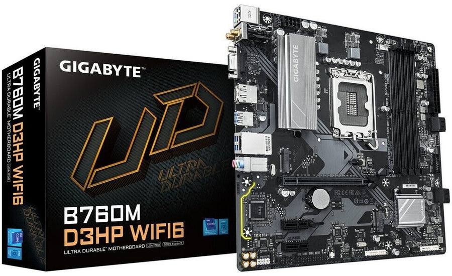 Carte mère LGA 1700 DDR5 GigaByte B760M D3HP WiFi6  (WiFi + Bluetooth inclus)