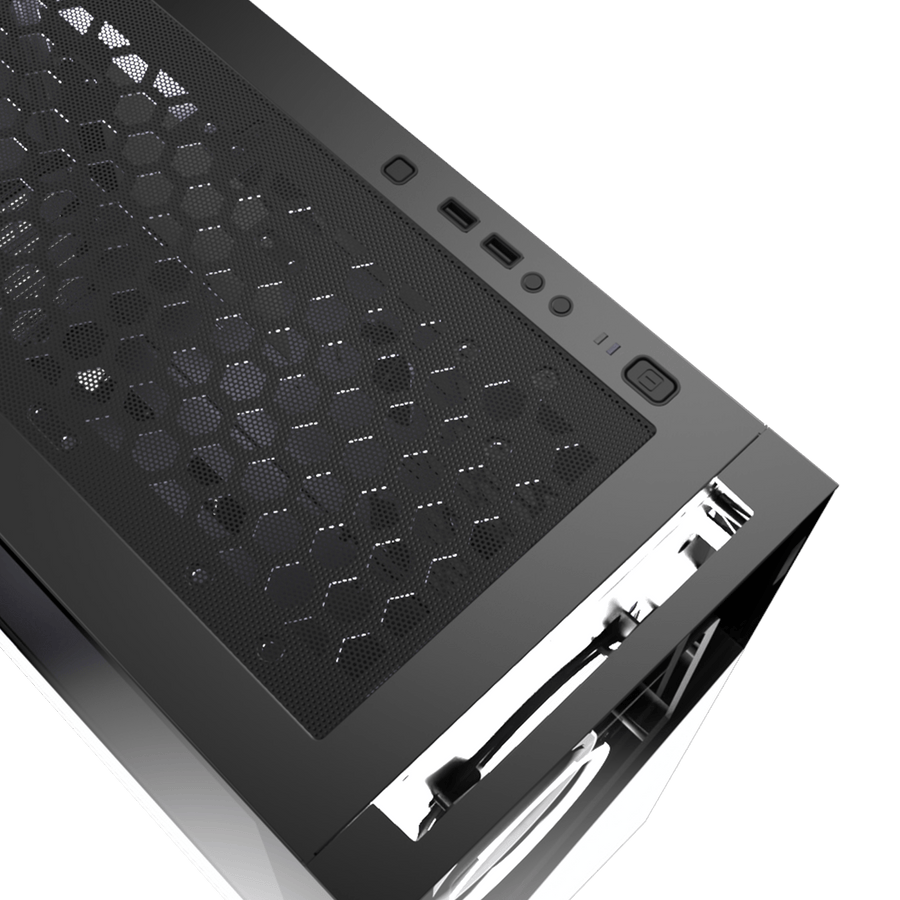 Boîtier M.RED Elite White Rainbow - plusieurs modes d'éclairages + Télécommande