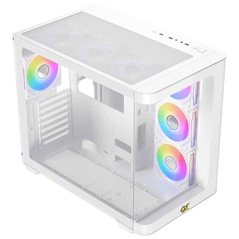 Boîtier Xigmatek Pano Blanc - plusieurs modes d'éclairages + Télécommande